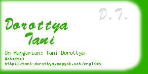 dorottya tani business card